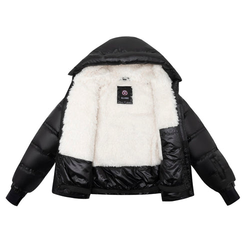 Ellabee Black Jacket with White Shearling